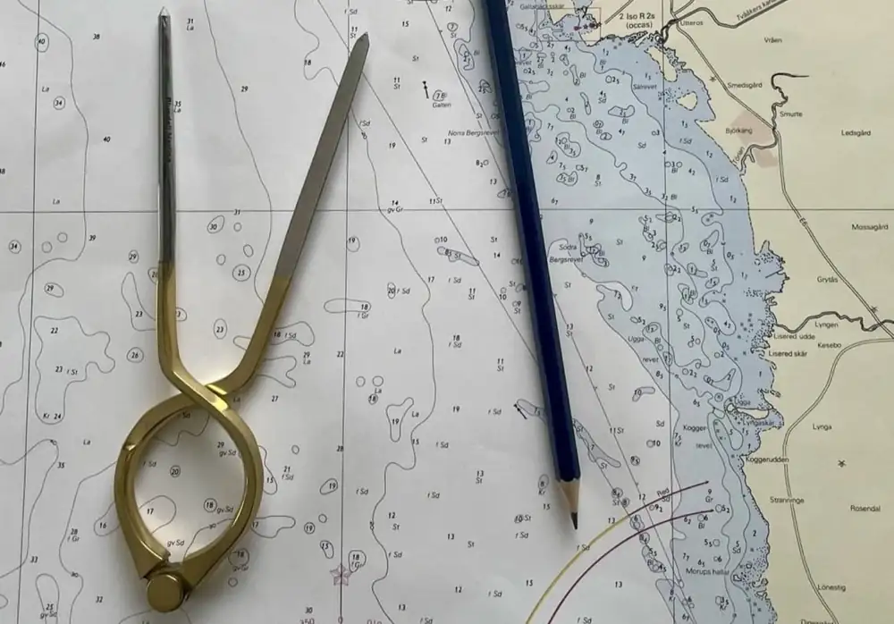 Navigation med sjökort och passare